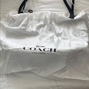 Coach Black Leather Tote Bag